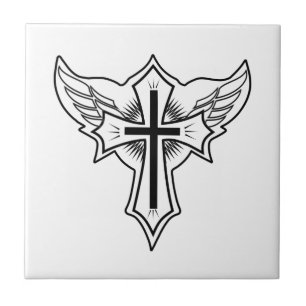 Christian cross tile