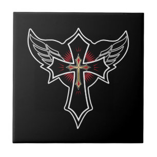Christian cross tile