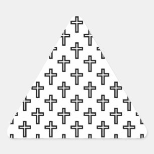 Christian Cross Triangle Sticker