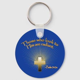 Christian Cross with Bible Quote Tshirts Key Ring
