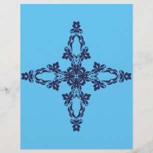 Christian Cross with Blue Ornament Flyer