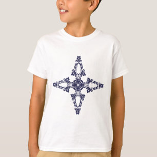 Christian Cross with Blue Ornament T-Shirt