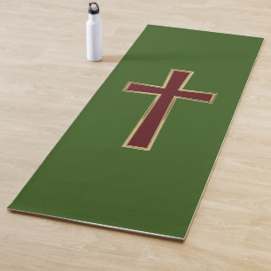 Christian cross yoga mat