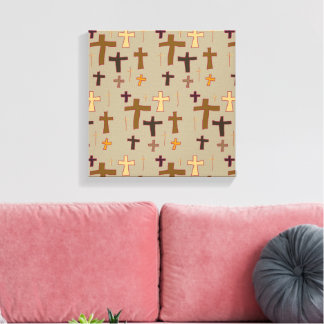 Christian Crosses on Neutral background Canvas Print