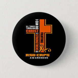 Christian CRPS Warrior Fighter RSD CRPS Awareness  6 Cm Round Badge