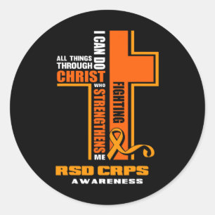 Christian Crps Warrior Fighter Rsd Crps Awareness  Classic Round Sticker