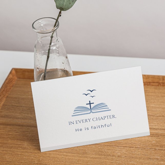 Christian Custom Message Scripture Inspirational Thank You Card (Inside message and Scripture are fully editable or can be left blank.)