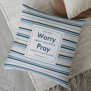 Christian Custom Name Do Not Worry Prayer for Him Cushion