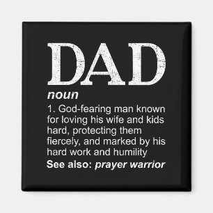 Christian Dad Definition Fathers Day Dad  Magnet