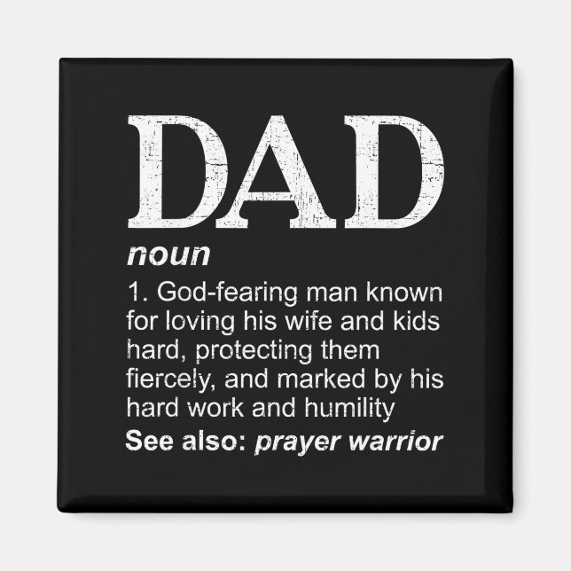 Christian Dad Definition Fathers Day Dad  Magnet (Front)