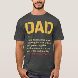 Christian Dad Definition Fathers Day DAD Vintage  T-Shirt