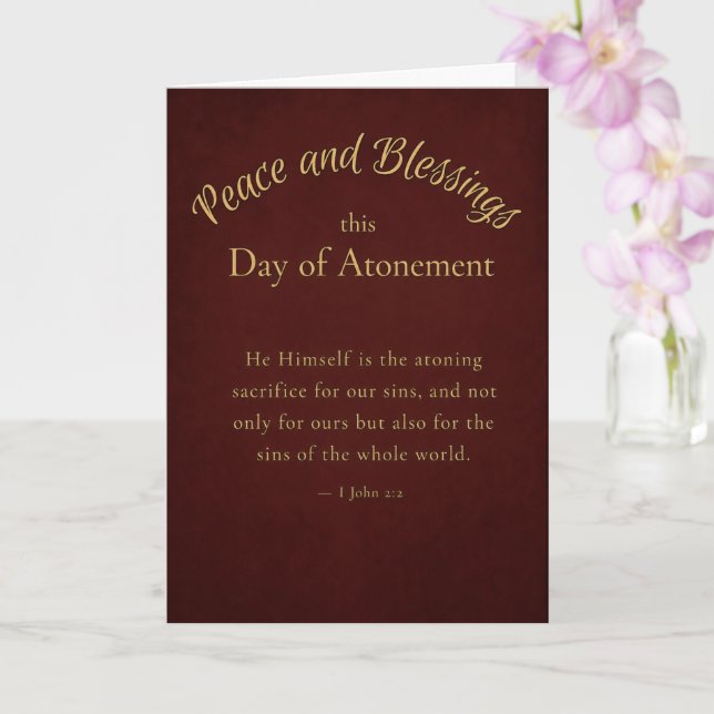 Christian Day of Atonement Card (Orchid)