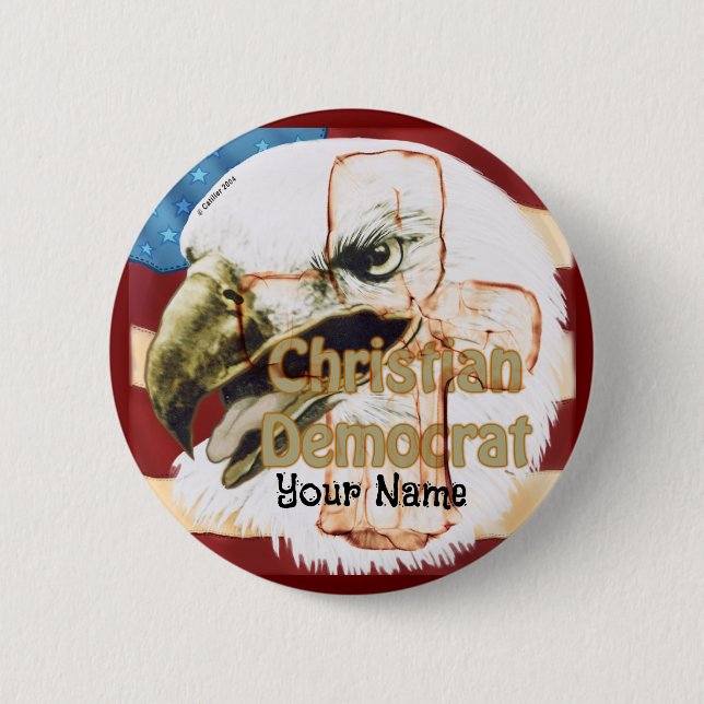 Christian Democrat round pin (Front)