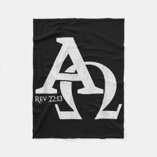 Christian Design - Alpha And Omega The Greek Lette Fleece Blanket