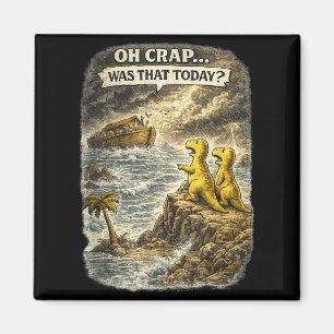 Christian Dinosaur Humour Jesus Dinos Design Churc Magnet