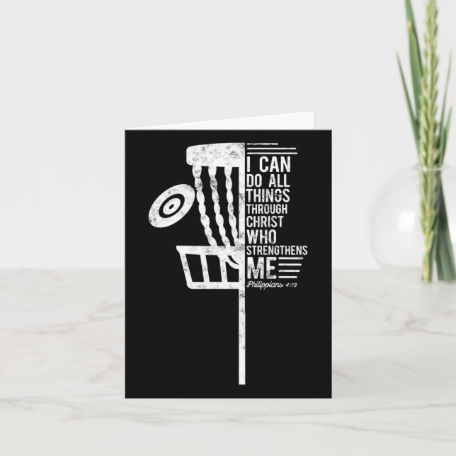 Christian Disc Golf I Can Do All Things Philippian Card (Front)