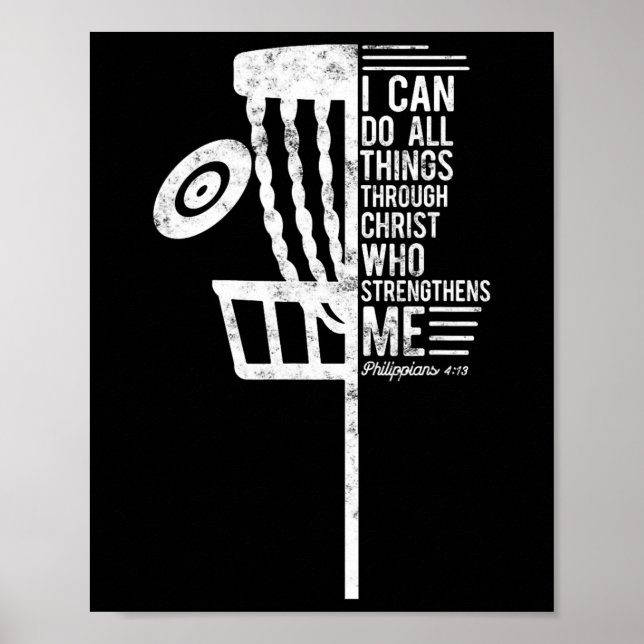 Christian Disc Golf I Can Do All Things Philippian Poster (Front)