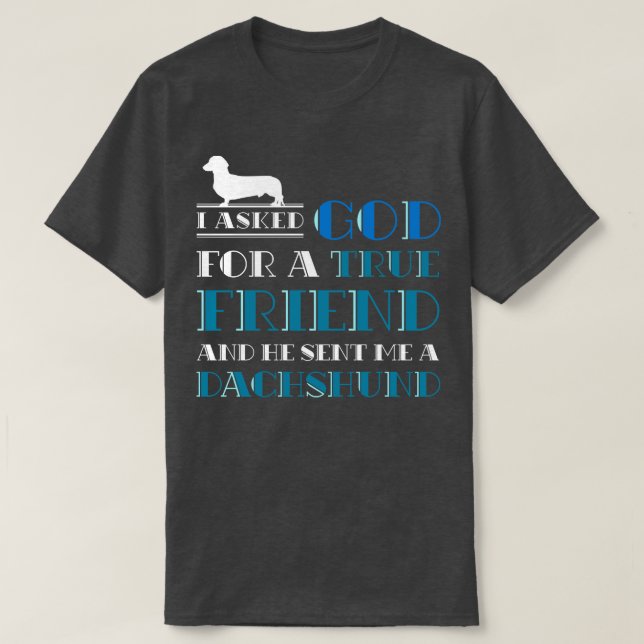 Christian Dog Owner Gift Pet Dachshund T-Shirt (Design Front)