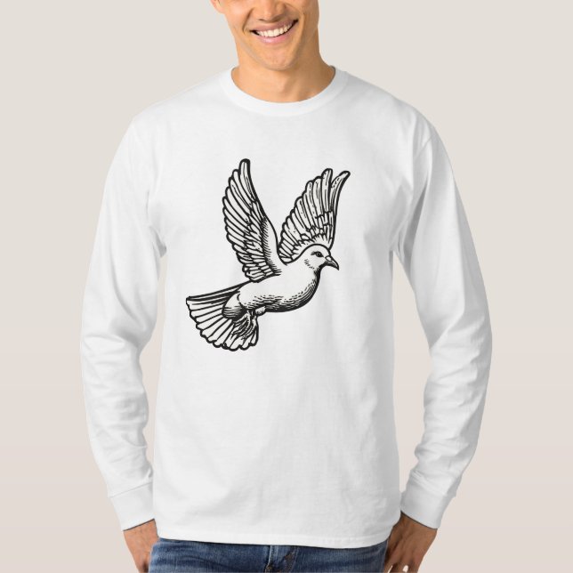 Christian Dove Men's Long Sleeve Tee Shirt (Front)