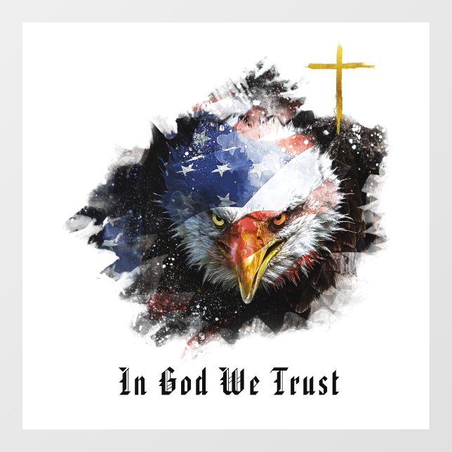 *~* Christian Eagle Cross Patriot USA Flag AP16 (Sheet)