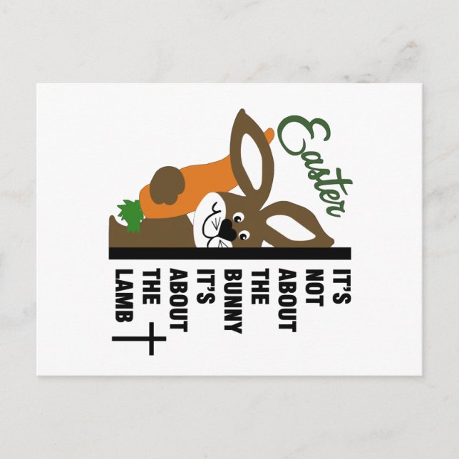 Christian Easter Bunny Postcard (Front)