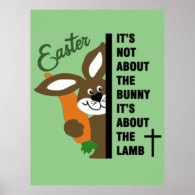 Christian Easter Bunny Poster (Front)