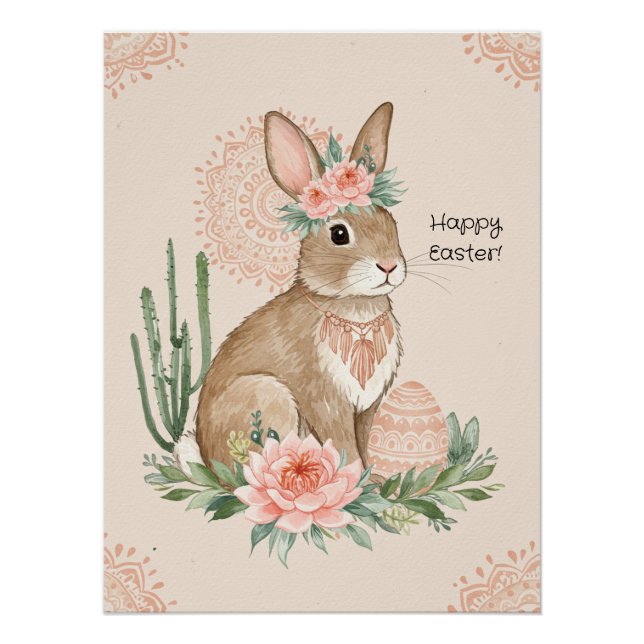 Christian Easter Bunny Printable Wall Art (Front)