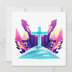 Christian Easter Cross Holiday Card