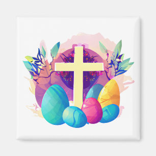 Christian Easter Cross Magnet