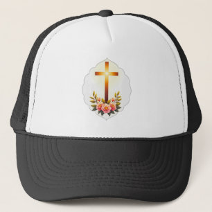 Christian Easter Cross with Flowers – boné Trucker Hat
