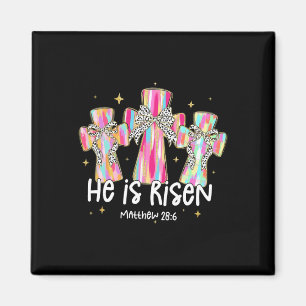 Christian Easter He Is Risen Coquette Bow Bible Ve Magnet