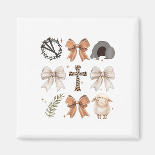 Christian Easter He Is Risen Cross Faith Coquette Magnet