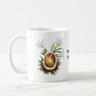 Christian Easter He is Risen Egg Cave Thorn Crown Coffee Mug