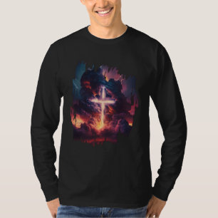 Christian Easter Resurrection Jesus Lighting Relig T-Shirt