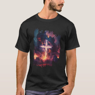 Christian Easter Resurrection Jesus Lighting Relig T-Shirt