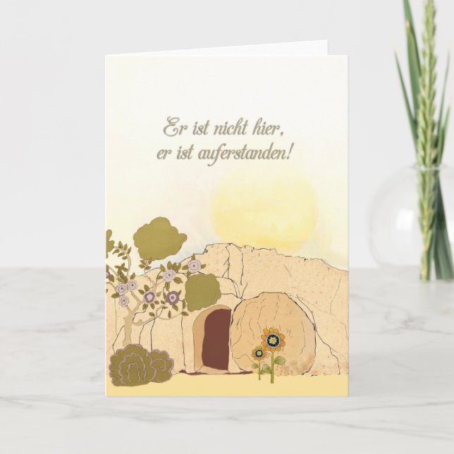 Christian Easter wishes in German (He is risen) Holiday Card (Front)