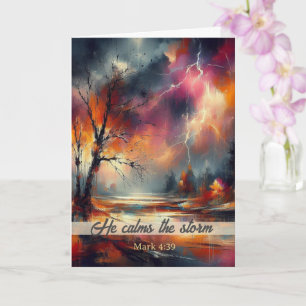 Christian Encouragement He Calms the Storm Card