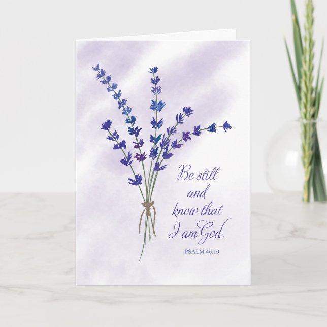 Christian Encouragement Lavender with Scripture Card (Front)