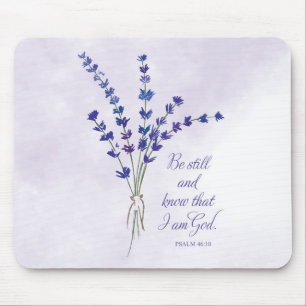 Christian Encouragement Lavender with Scripture  Mouse Pad