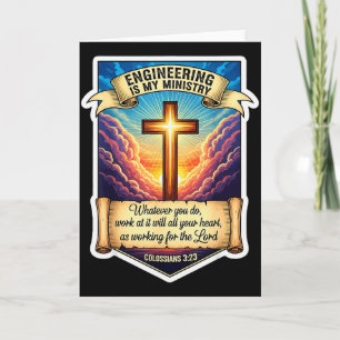 Christian Engineer Engineering Is My Ministry Jesu Card