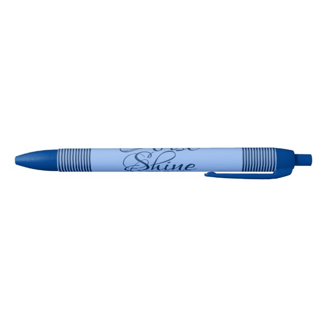 Christian Faith Arise and Shine Bible Verse Blue Black Ink Pen (Bottom)