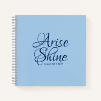 Christian Faith Arise and Shine Bible Verse Blue