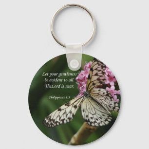 Christian Faith Art ~ Philippians 4:5 Key Ring
