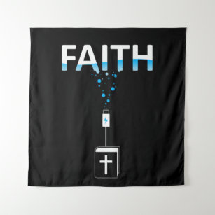 Christian Faith Bible Phone Charger Graphic Tapestry