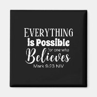 Christian Faith Bible Verse Believe Black