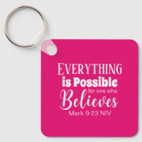 Christian Faith Bible Verse Believe Hot Pink