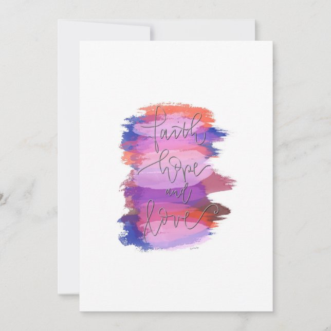 Christian faith card, inspirational greeting card (Front)