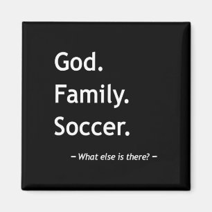 Christian Faith Christianity God Family Soccer  Magnet