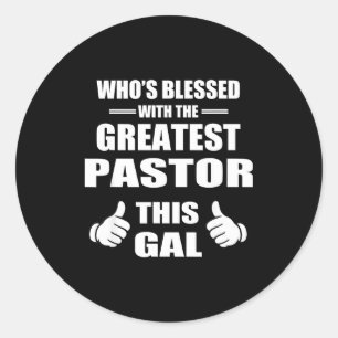 Christian Faith Church Fellowship Congregation Pas Classic Round Sticker