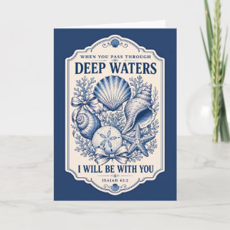 Christian Faith Coastal Religious Bible Verse Card